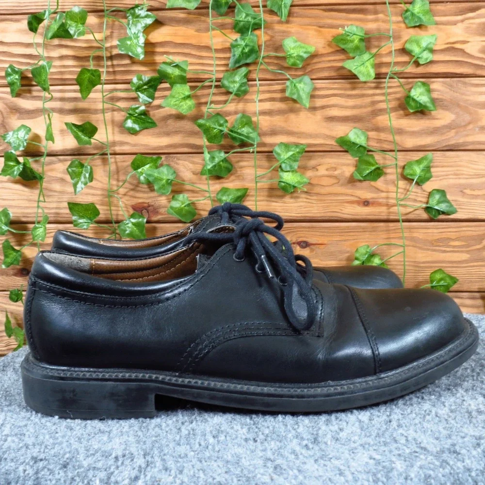 Dockers Gordon Men's‎ Size 9.5 Black Leather Cap Toe Oxford Dress Classic
